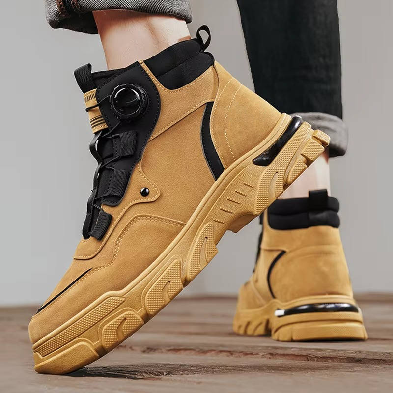 Men's Heavy Duty Slip-On Work Boots with Dial Lock System