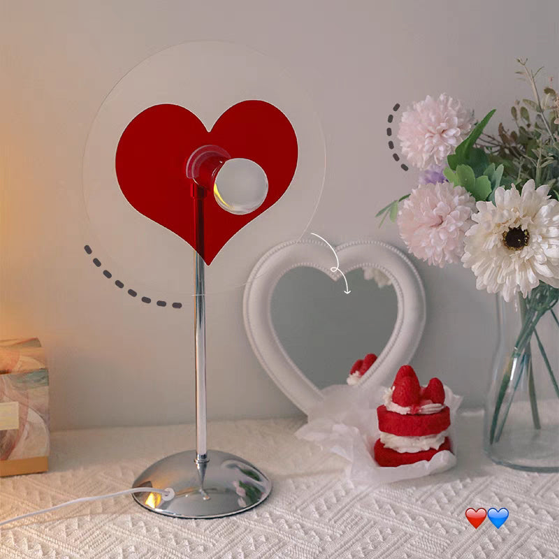 LED Heart Table Lamp - Charming Stainless Steel Design