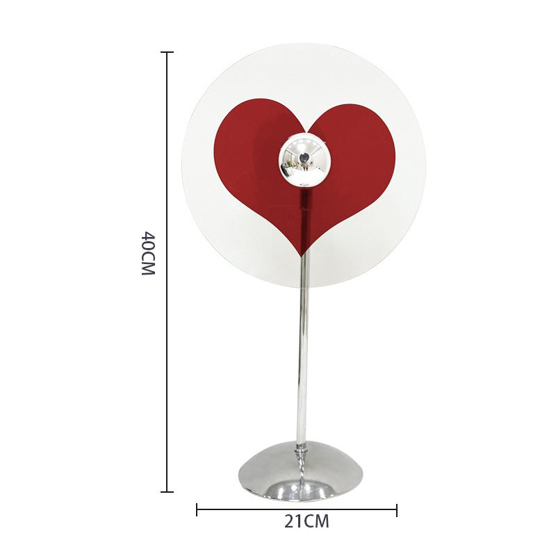 LED Heart Table Lamp - Charming Stainless Steel Design