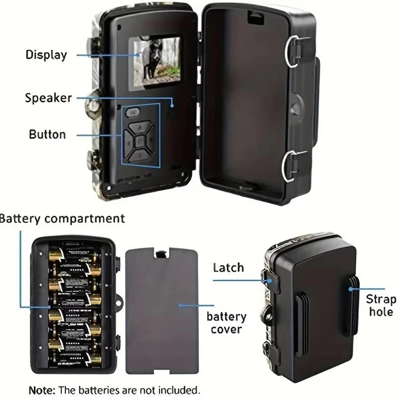 Night Vision Wildlife Camera with 16MP Photos and 1080P Video