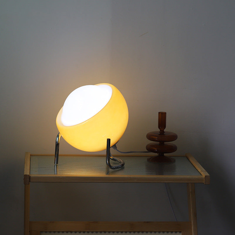 Retro Glass Table Lamp with LED Lighting