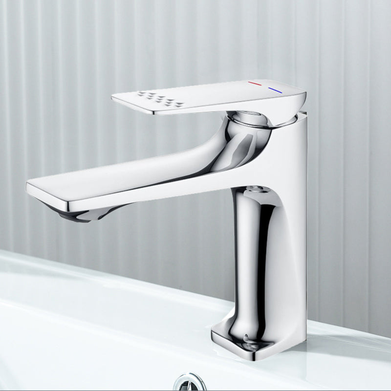 Modern Single-Handle Bathroom Faucet in Gray and Black