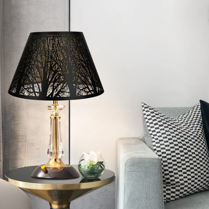 Medium Barrel Linen Lampshade for Table and Floor Lamps, White, Handmade