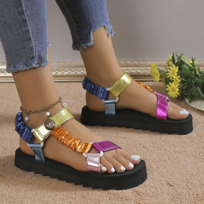 Katerina - Vibrant Strappy Sandals