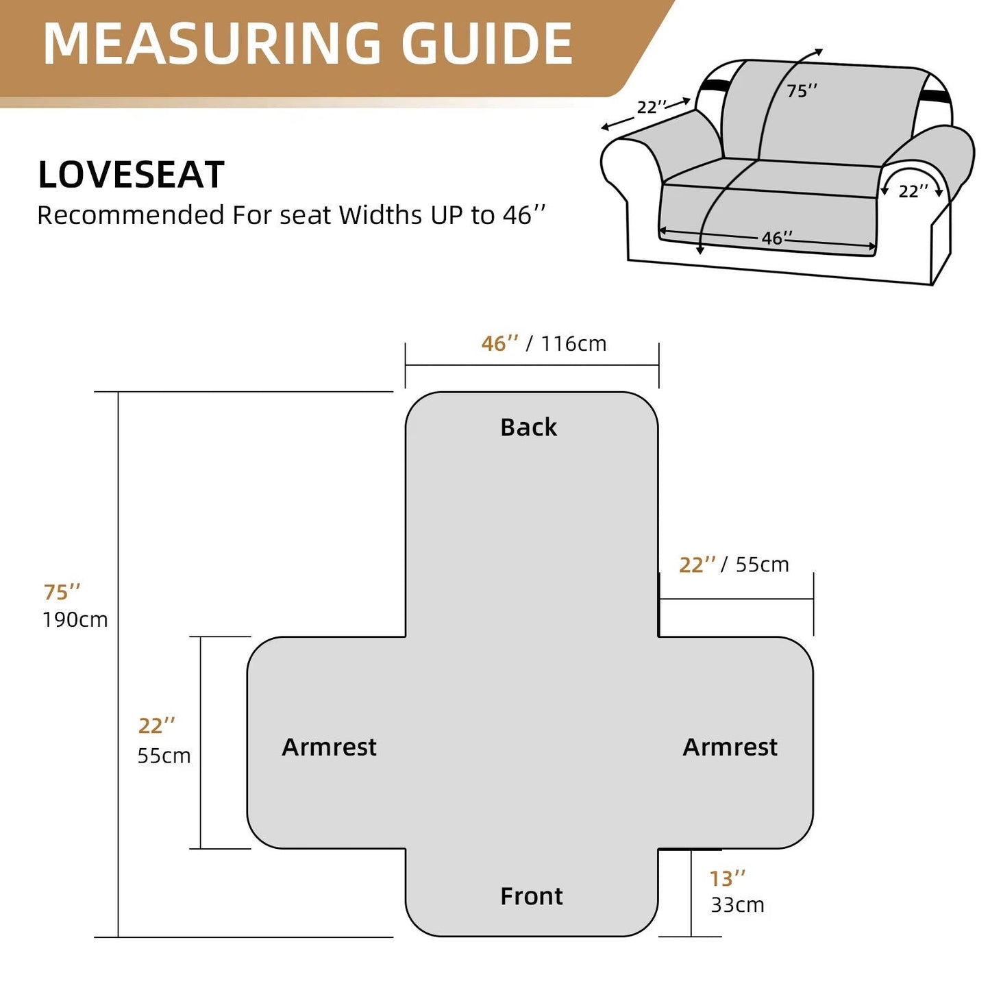 Reversible Water Resistant Sofa Cover for 3 Cushion Couch