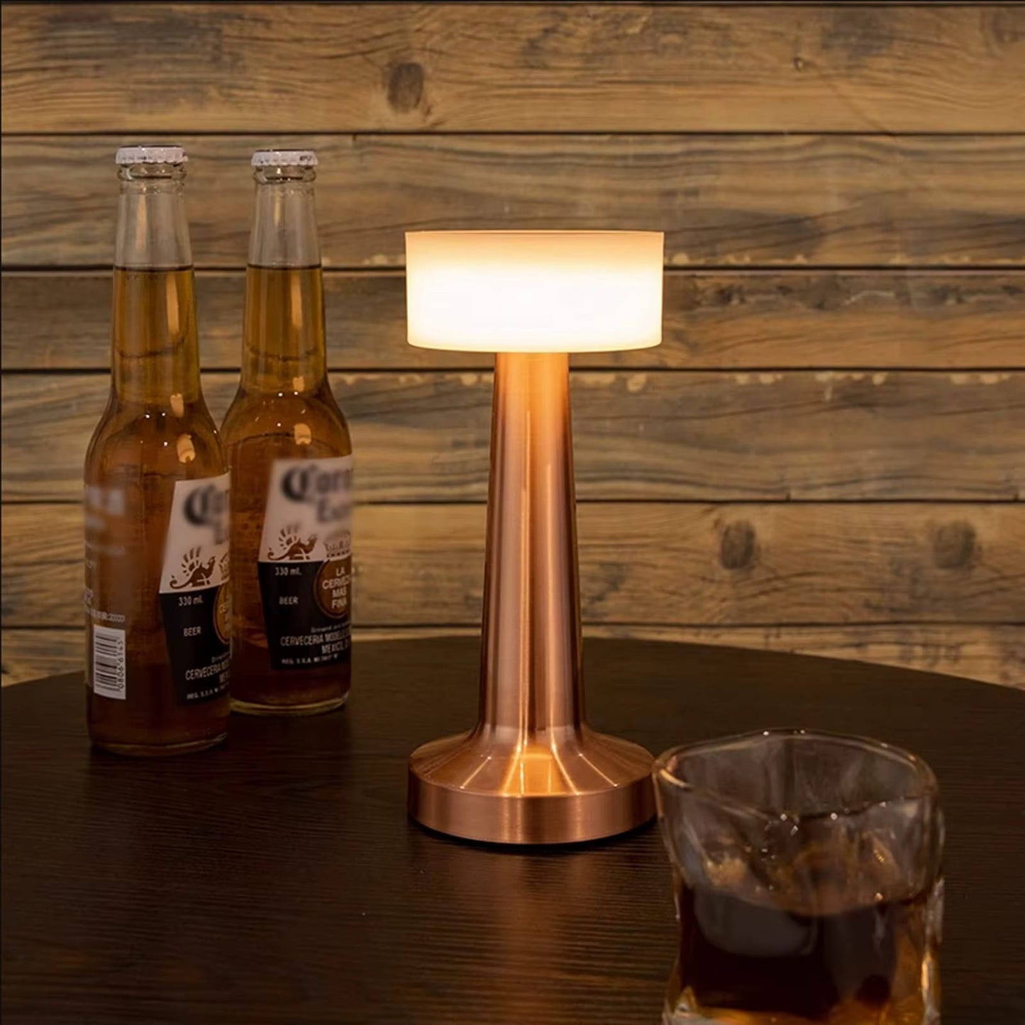 Cordless Rechargeable LED Table Lamp with Touch Sensor and Metal Base
