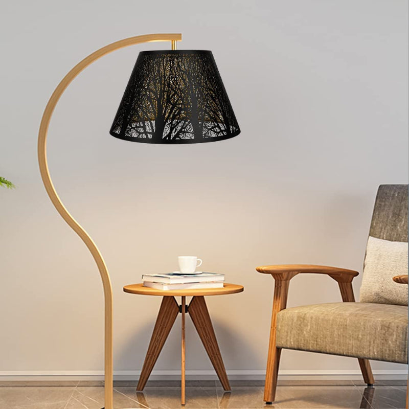 Medium Barrel Linen Lampshade for Table and Floor Lamp, White, Handmade
