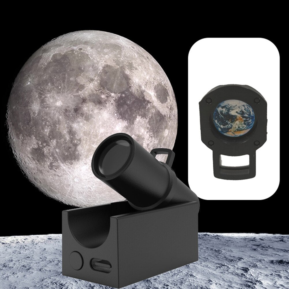 Earth and Moon LED Projector Lamp with Customizable Modes