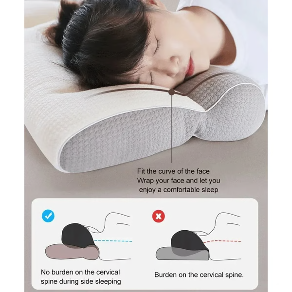 Ergonomic Goose Down Cervical Support Pillow