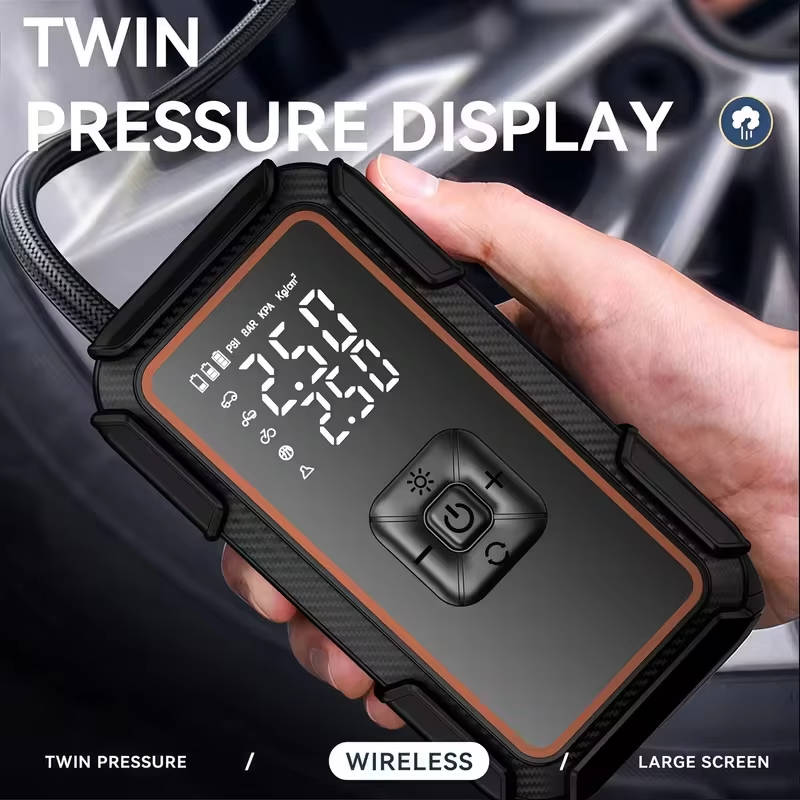 6000A Portable Car Jump Starter with 150 PSI Air Compressor and LED Light