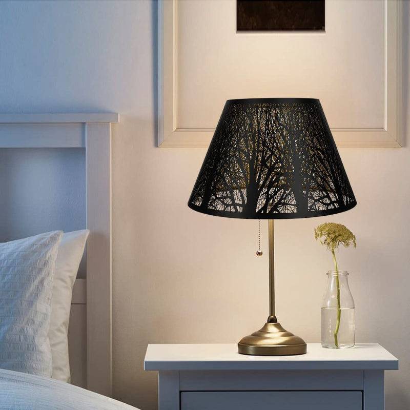 Medium Barrel Linen Lampshade for Table and Floor Lamp, White, Handmade