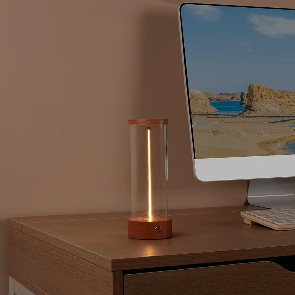Cordless Magnetic Filament Table Lamp with Touch Dimming