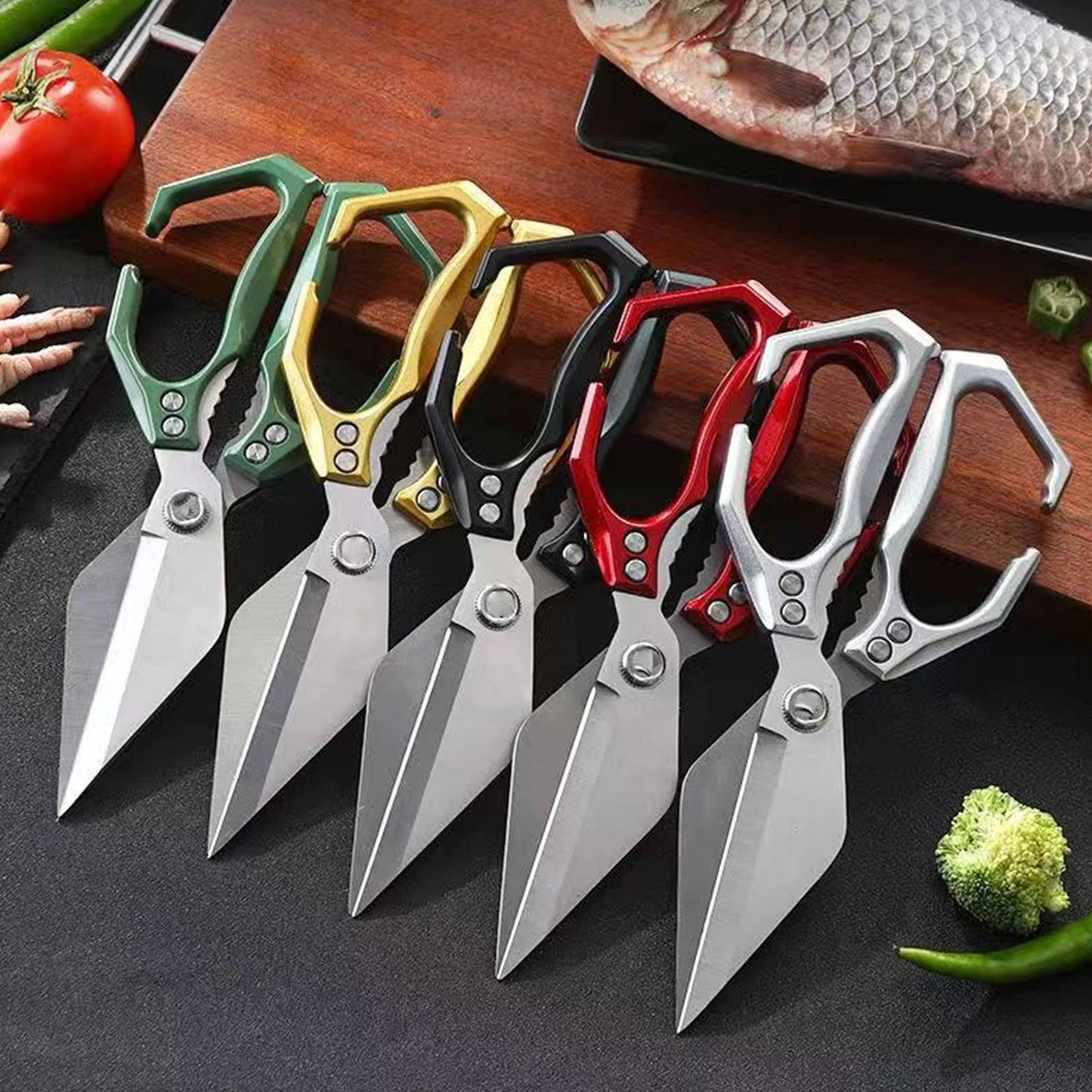 Stainless Steel Kitchen Shears with Ergonomic Grip