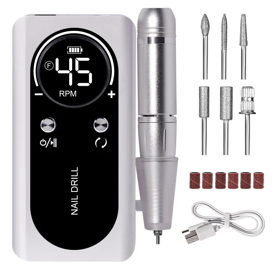 Portable Electric Nail File 45000RPM Rechargeable Low Noise