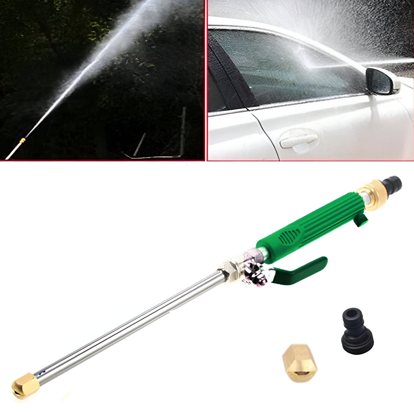 Adjustable High-Pressure Hose Nozzle for Car and Garden Cleaning
