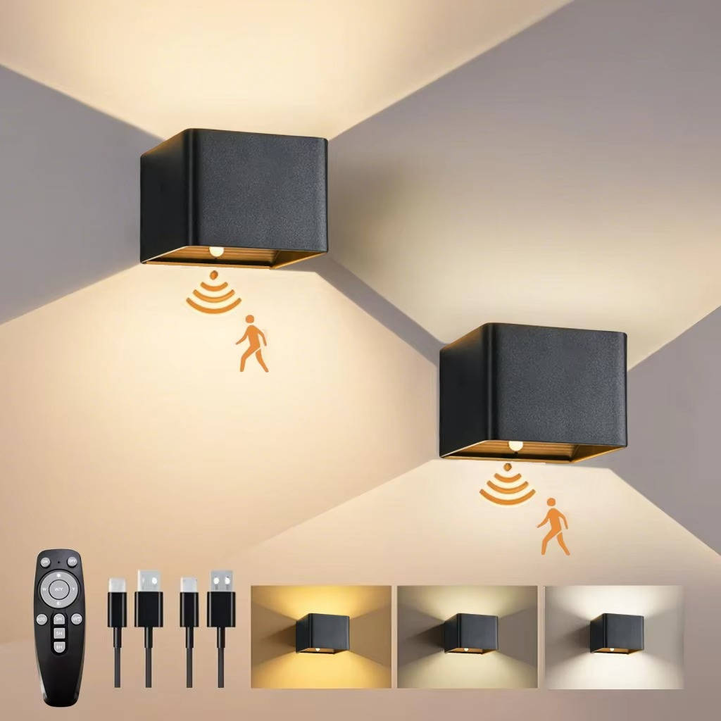 Rechargeable Indoor Wall Light with Motion Sensor and Remote Control