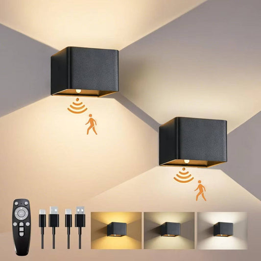 Rechargeable Indoor Wall Light with Motion Sensor and Remote Control