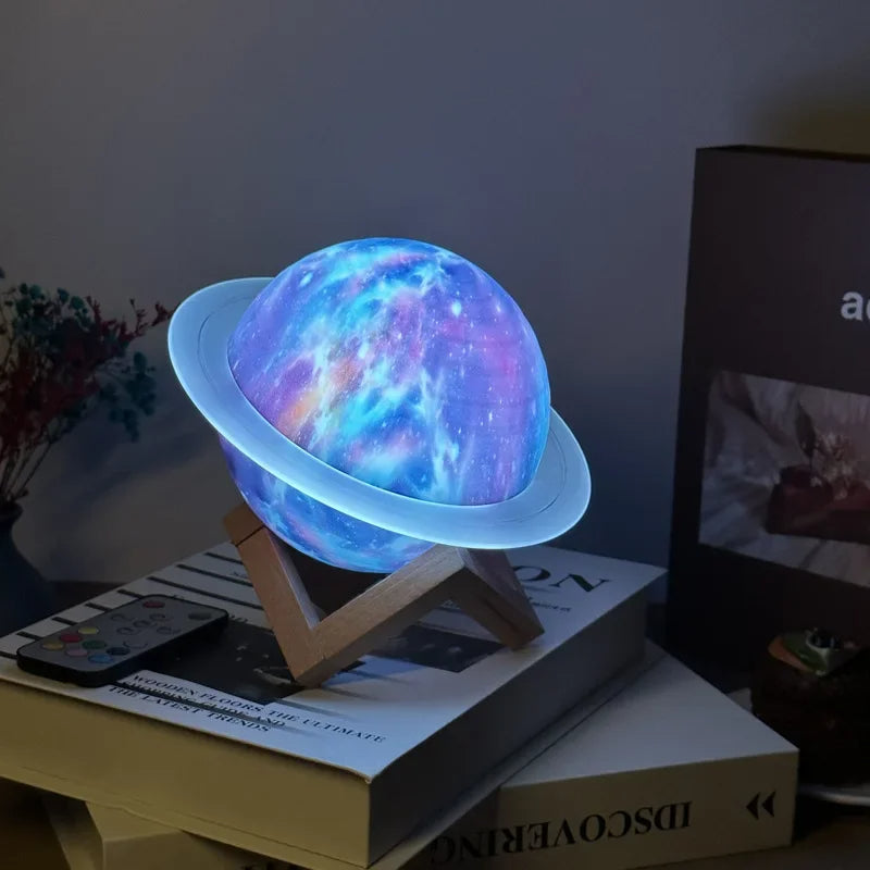 Galaxy Saturn Bluetooth Speaker and Night Light with Remote Control