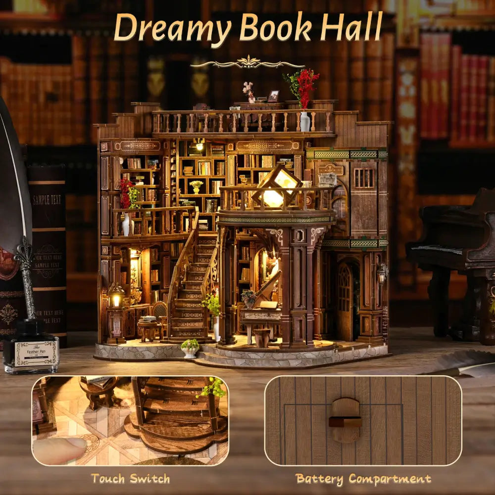 DIY Multi-Level Fantasy Library Book Nook Kit