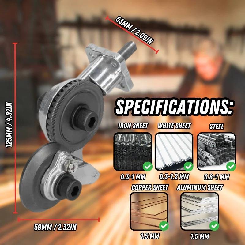 Metal Cutting Drill Attachment with High-Hardness Blades