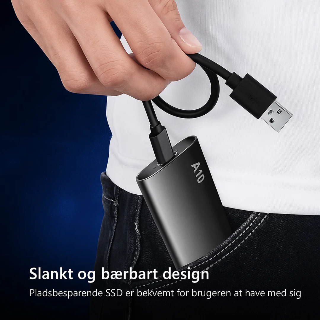 Compact 4TB USB-C Portable External Storage Drive