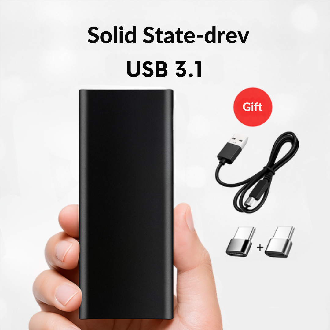 Compact 4TB USB-C Portable External Storage Drive