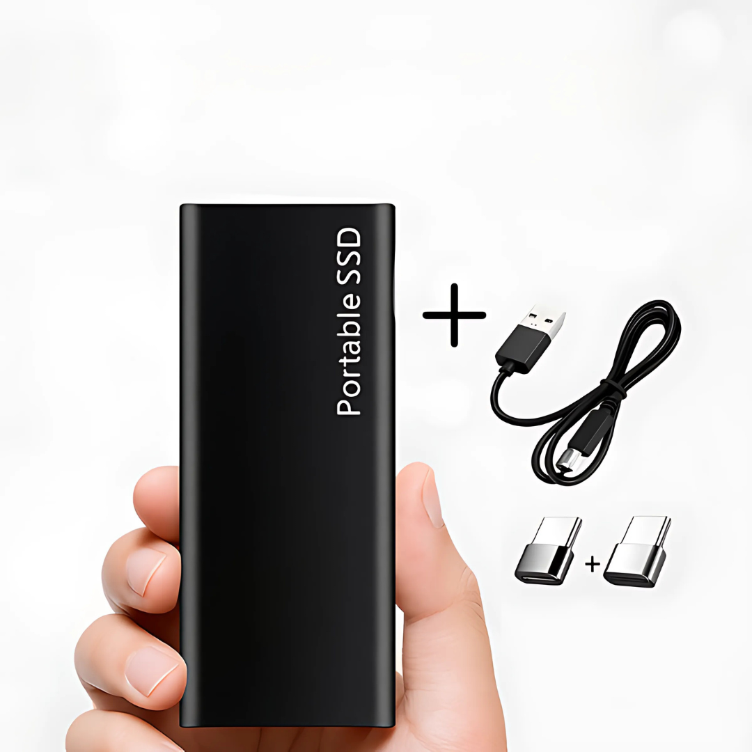 Compact 4TB USB-C Portable External Storage Drive
