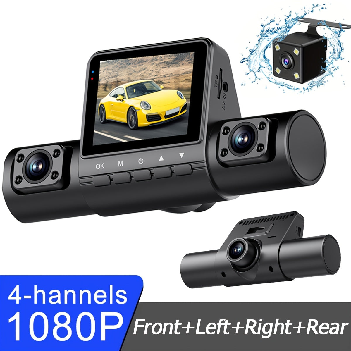 1080p Car Camera with LED Screen and Driver Control