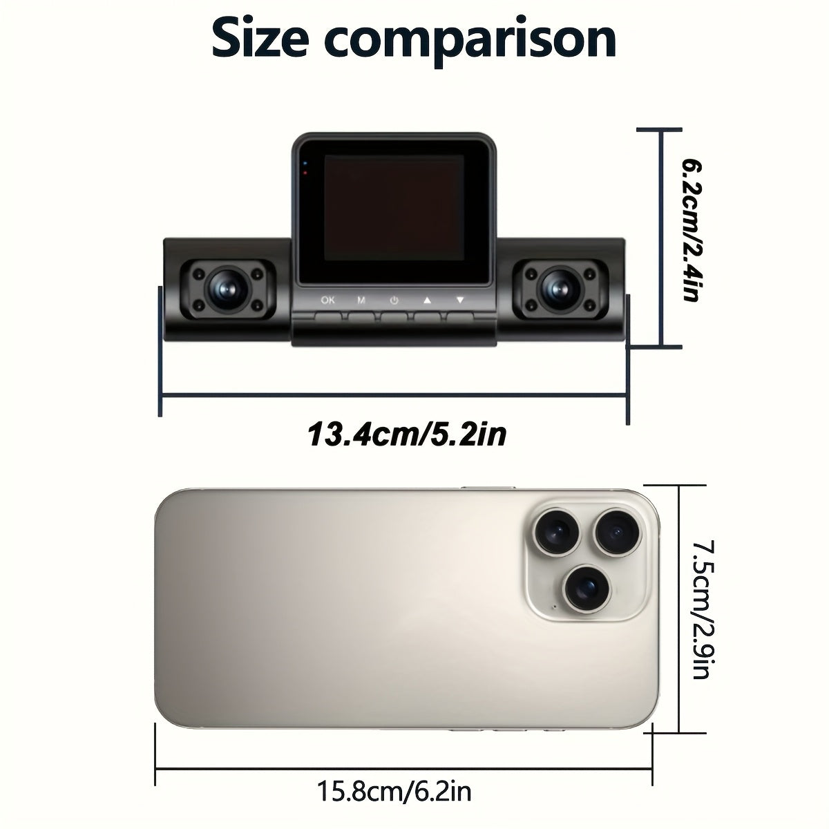 1080p Car Camera with LED Screen and Driver Control