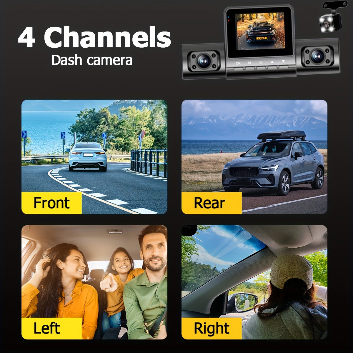 1080p Car Camera with LED Screen and Driver Control