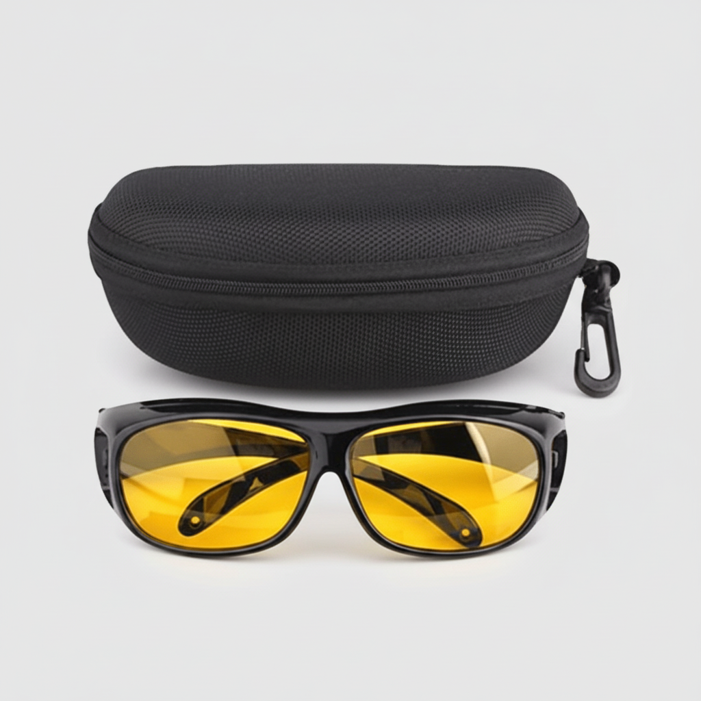 Night Driving Glasses with Yellow Lenses for Glare Reduction and Enhanced Visibility