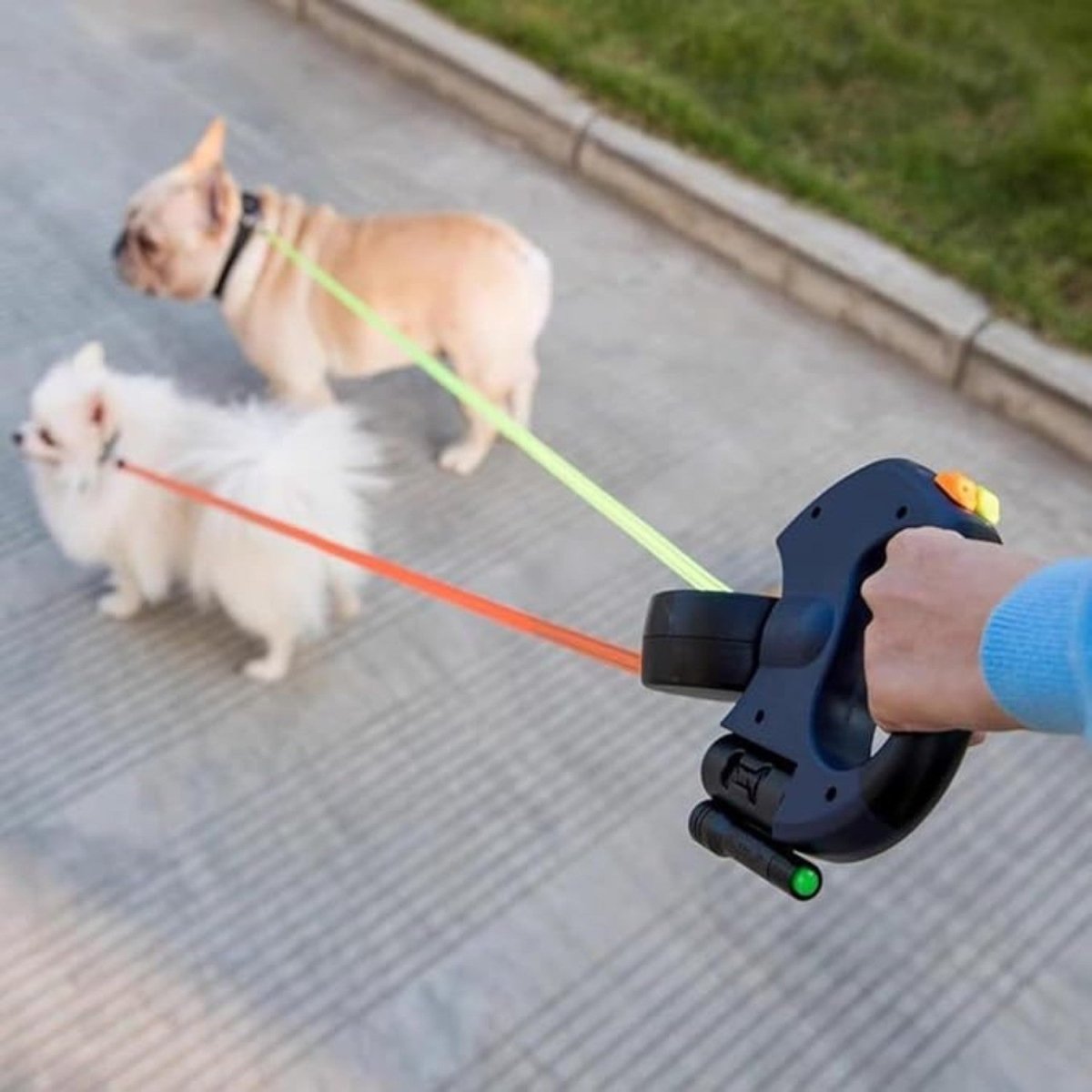 Tangle-Free Dual Dog Leash with Ergonomic Handle