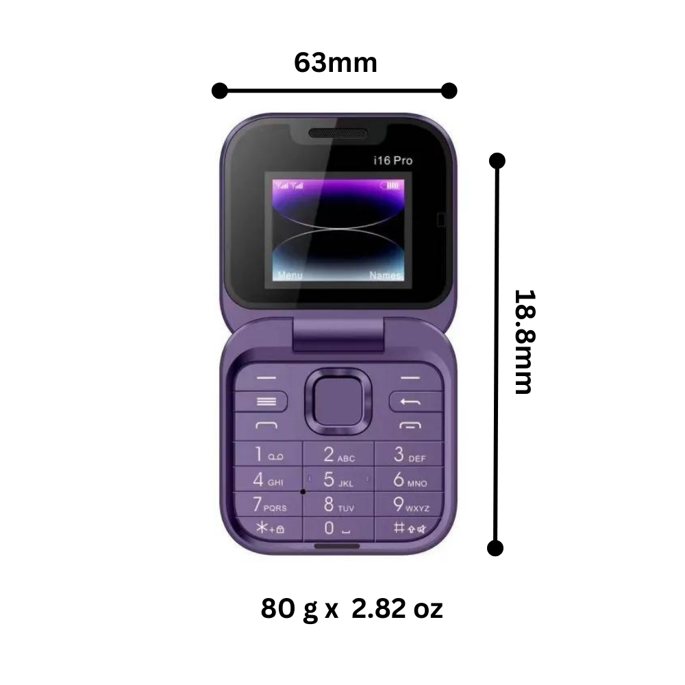 Compact Foldable Dual SIM Mobile Phone with HD Camera