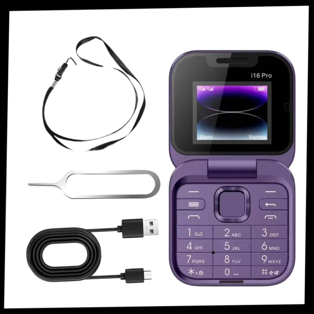 Compact Foldable Dual SIM Mobile Phone with HD Camera