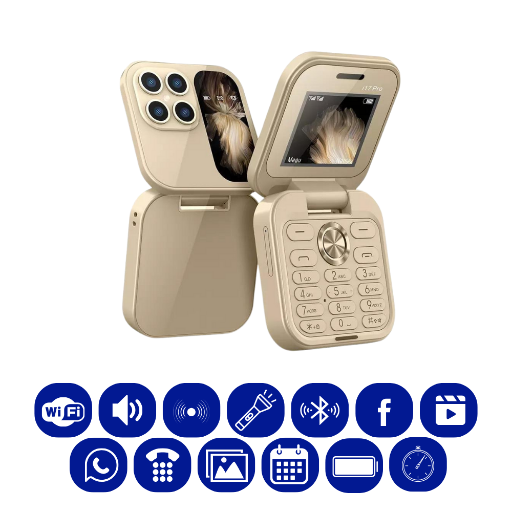 Compact Foldable Dual SIM Mobile Phone with HD Camera