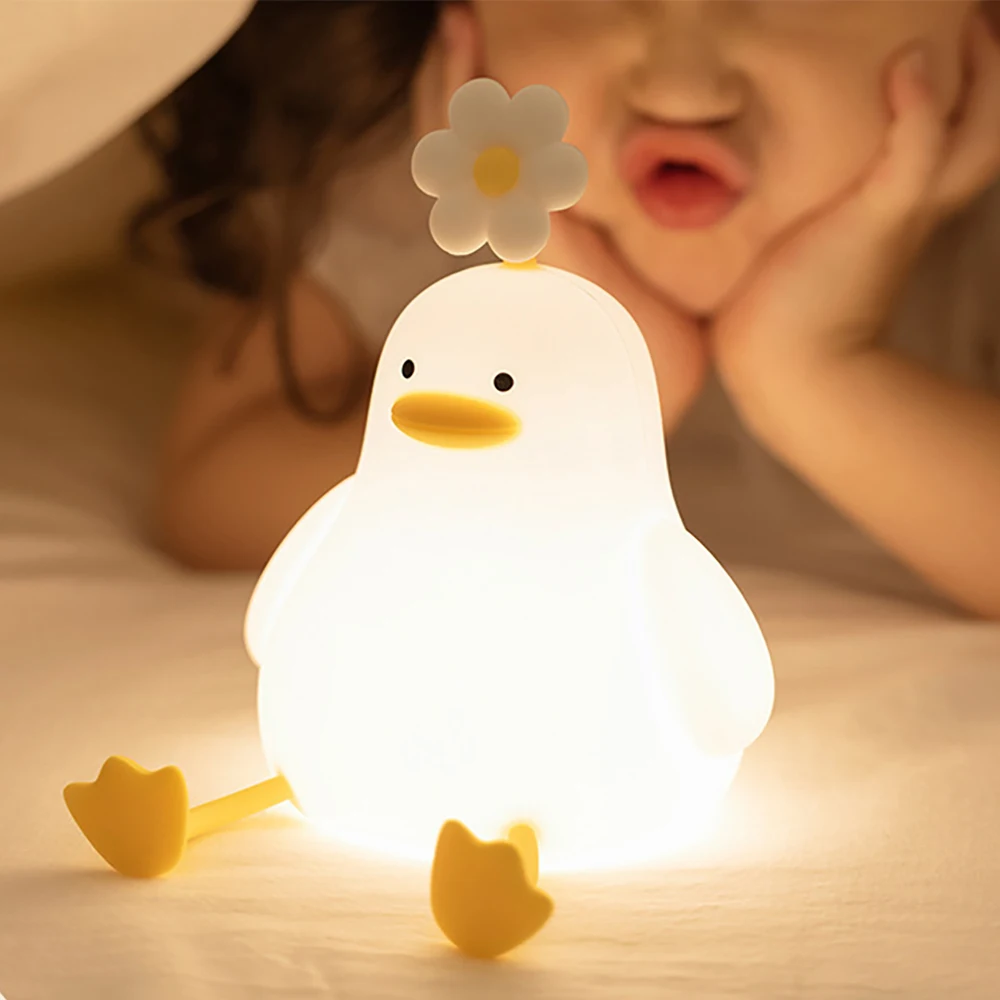 Duck Night Light with Adjustable Brightness and Warm Glow