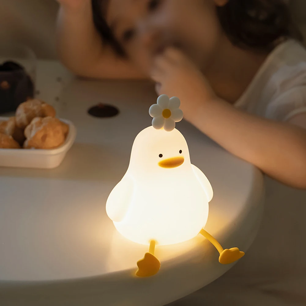 Duck Night Light with Adjustable Brightness and Warm Glow