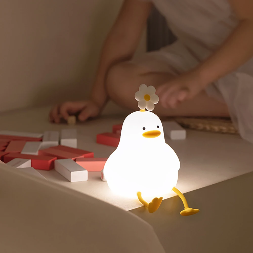 Duck Night Light with Adjustable Brightness and Warm Glow