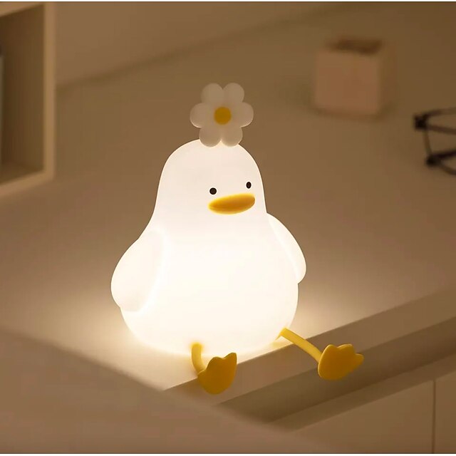 Duck Night Light with Adjustable Brightness and Warm Glow