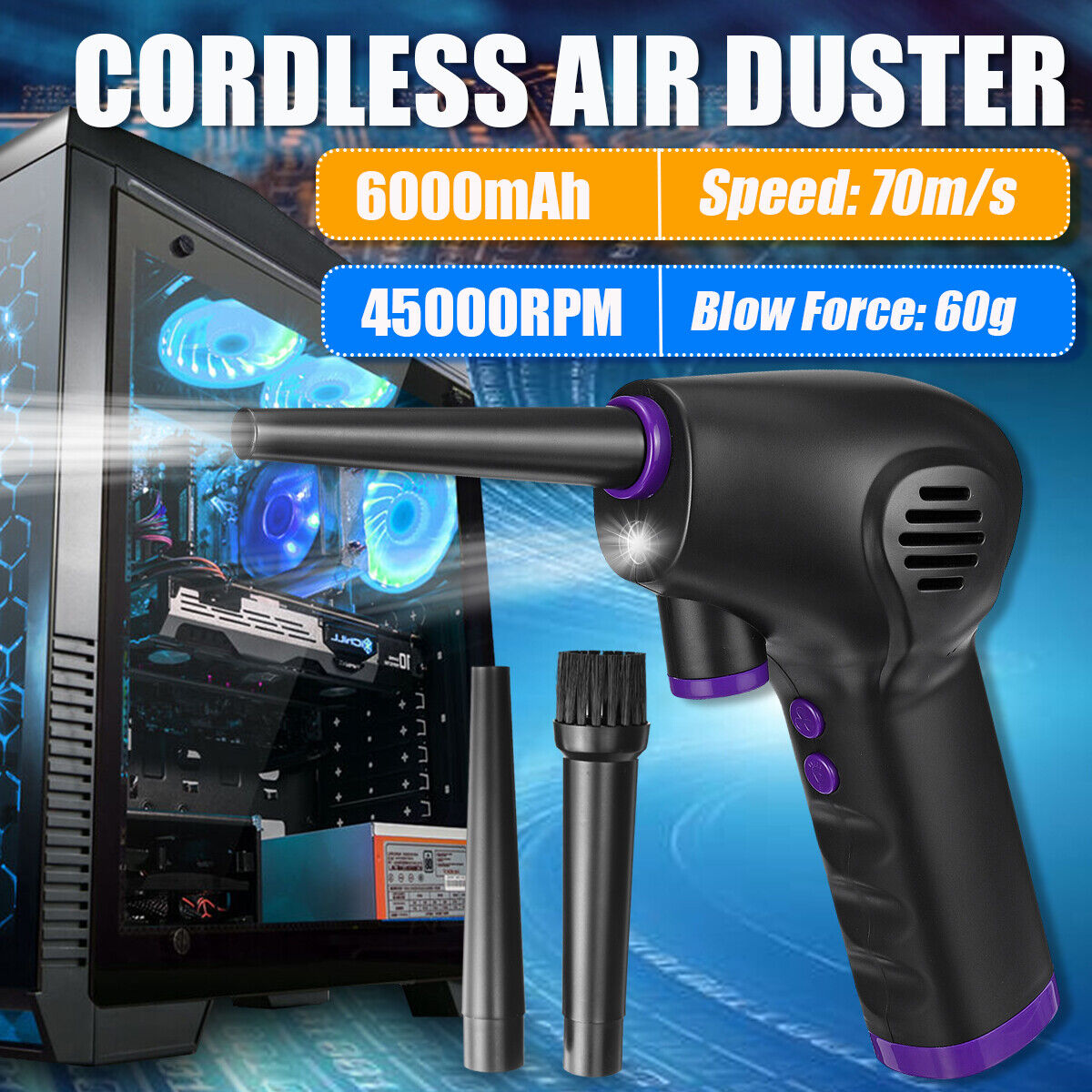Wireless Air Vacuum Cleaner for Electronics and Hard-to-Reach Areas
