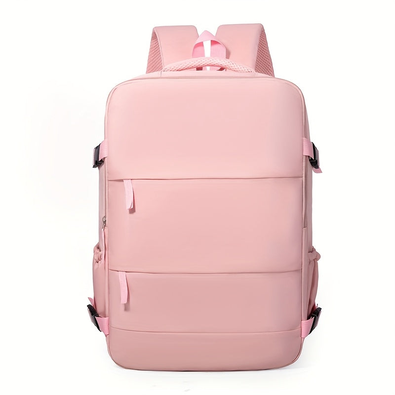180° Opening Nylon Backpack with Separate Shoe Compartment
