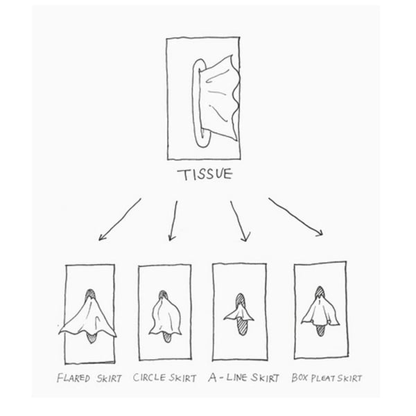 Flying Skirt Tissue Box with Weighted Bottom