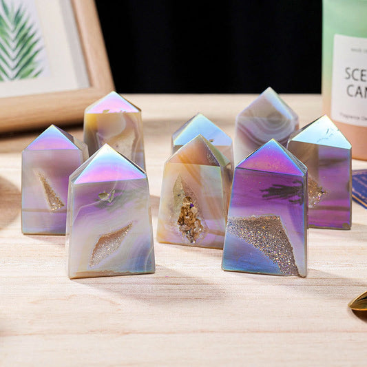 Angel Aura Quartz Crystal Rods for Energy Cleansing and Spiritual Connection