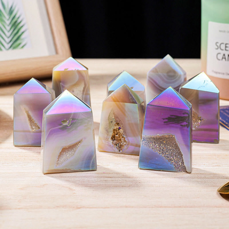 Angel Aura Quartz Crystal Rods for Energy Cleansing and Spiritual Connection