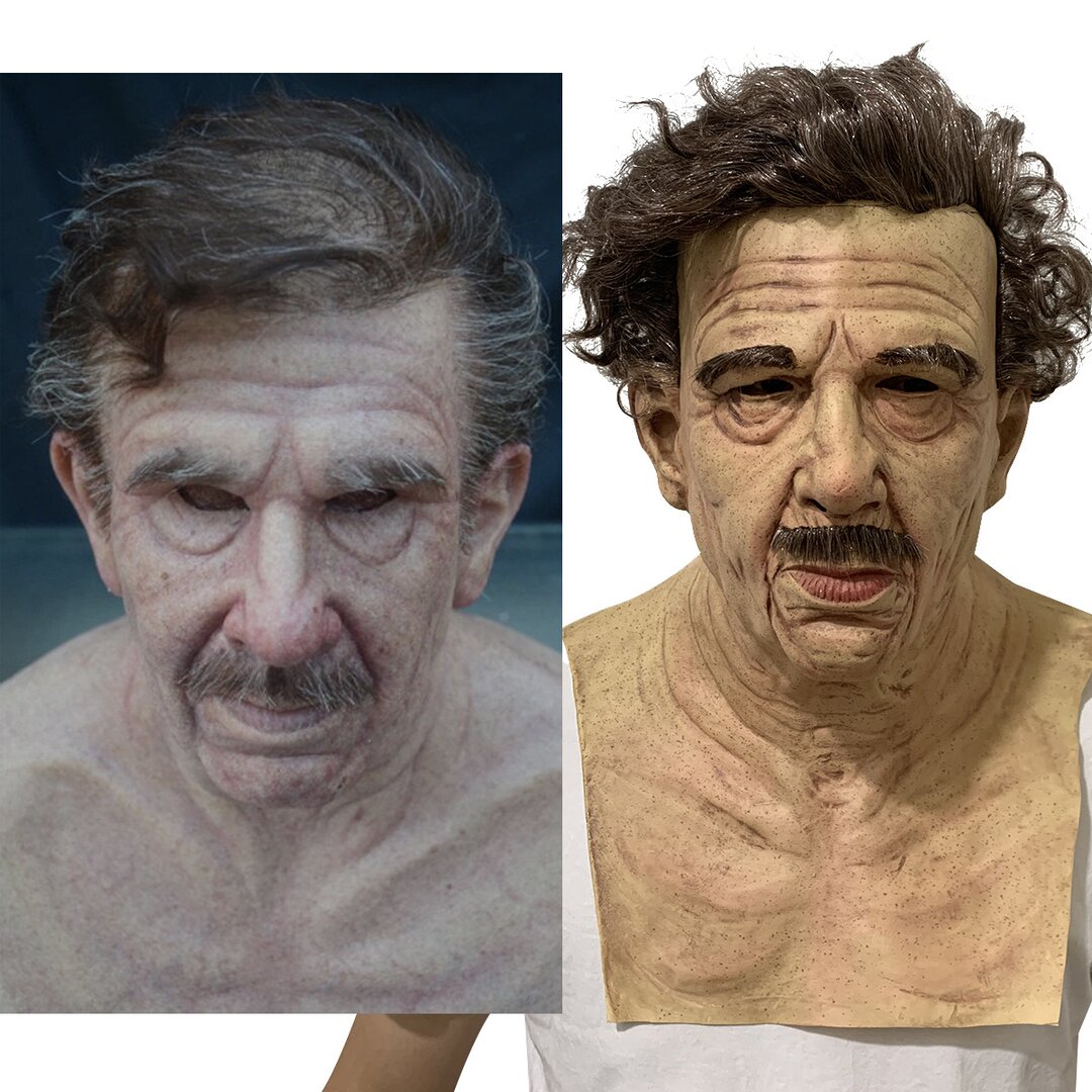 Realistic Old Man Latex Halloween Mask for Adults