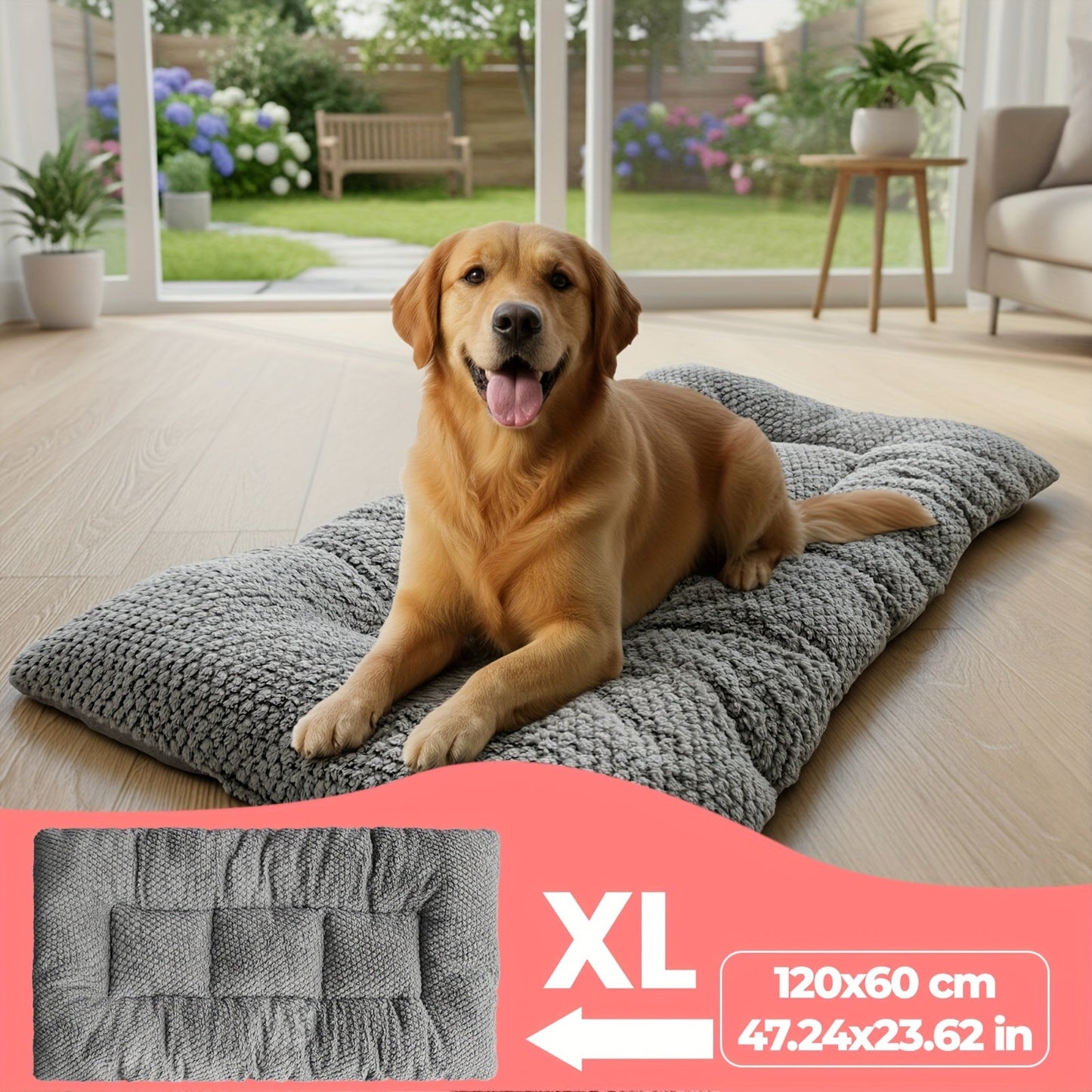 Soft Polyester Dog Pillow with Padded Support and Spacious Design