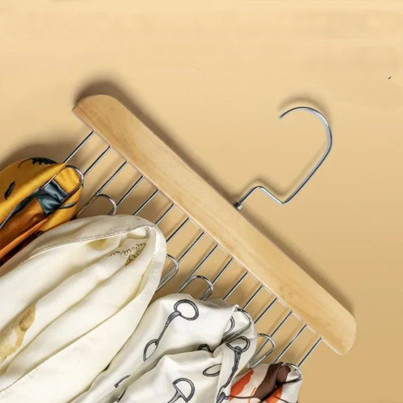 360-Degree Rotating Wooden Multi Dress Hanger with 8 Hooks