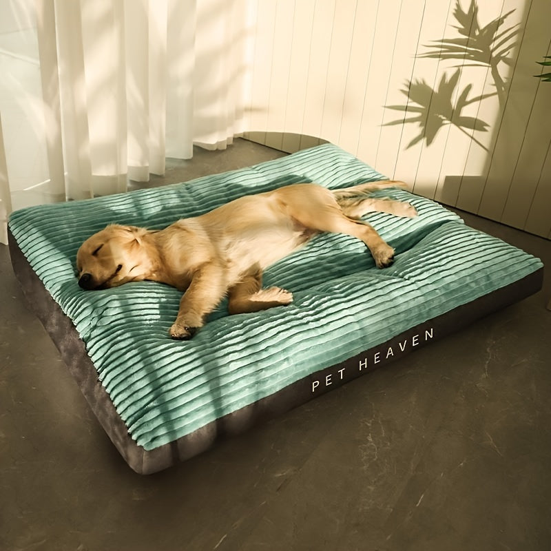Ribbed Non-Slip Dog Bed with Soft Padding