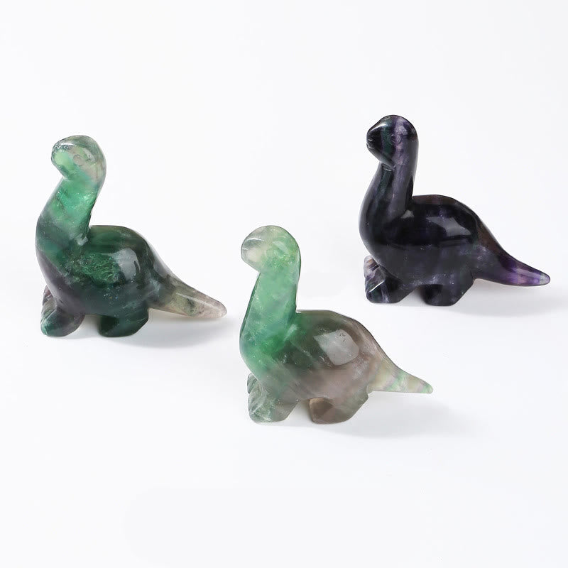 Crystal Dinosaur Gemstone Decor 2.5 Inch Natural Stone Figurine