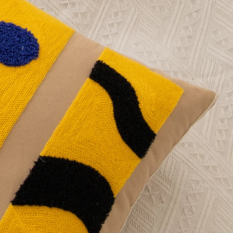 Cozy Abstract Embroidery Cotton Cushion Covers